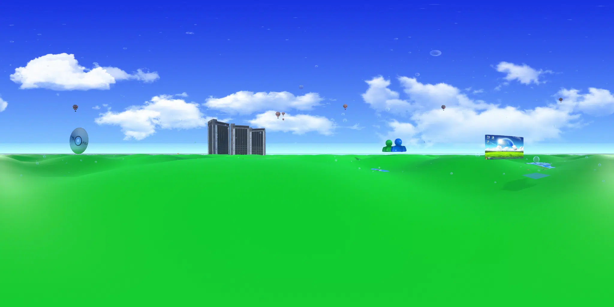A preview image of the 'Frutiger Aero' world.
