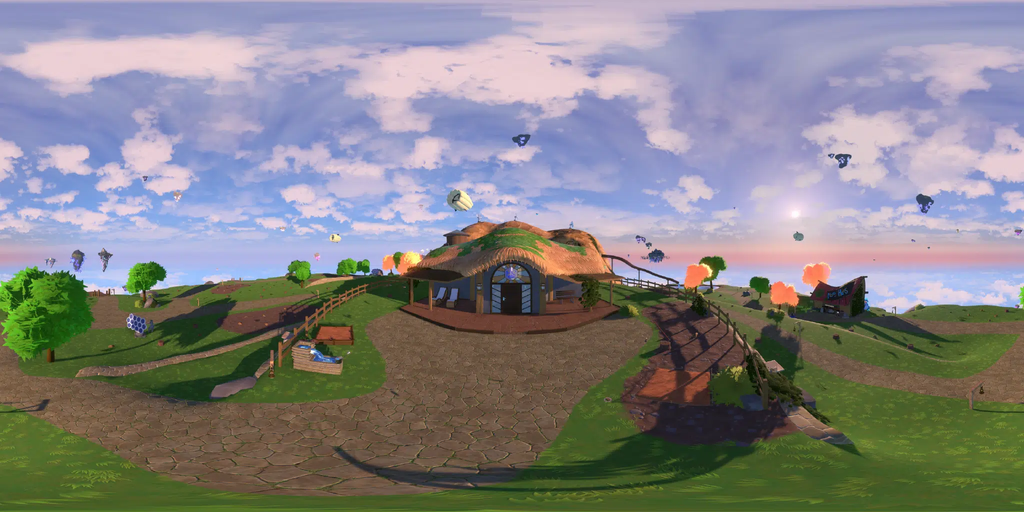 A preview image of the 'Cloudscape Harvest' world.